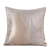 Housse de coussin carrée de luxe personnalisée en jacquard rayé, motifs animaux de dessin animé, plantes, feuilles géométriques, écologique, pour la maison et l'hôtel