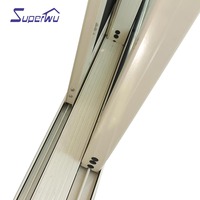 Nuevo diseño personalizado NOA NFRC American apruebe la puerta corredera de vidrio templado de aluminio con rotura de puente térmico estándar con red de rejilla