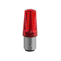 Feux de freinage RVB TCYATO pour voitures et motos 1157 32SMD, feux arrière clignotants à effet de défilement, ampoules LED T10 pour voitures
