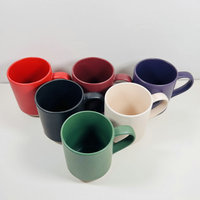 Tasse en céramique colorée effet mat, grande taille 460 ml, personnalisable avec logo imprimé ou gravé au laser – Offre promotionnelle