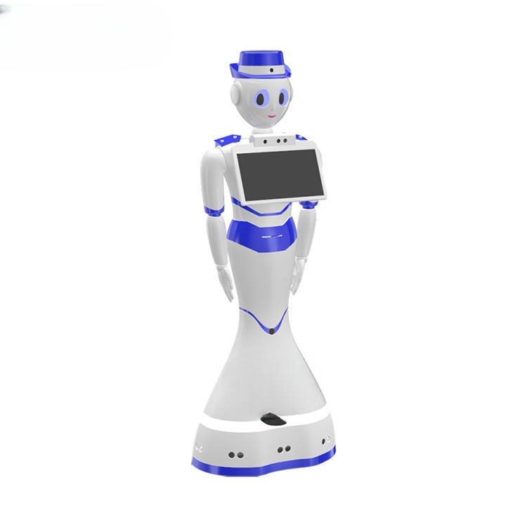 Humanoid Robot Receptionist AI Guide with Multilingual Support