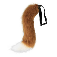 Ensemble de bandeau et de queue de loup en fausse fourrure réaliste, accessoires de cosplay animaliers luxueux et fourrés pour fêtes à thème et Comic-Con