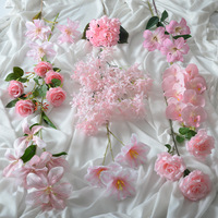 Flores Artificiales de Color Rosa para Decoración de Bodas, Techos de Salones y Hogares