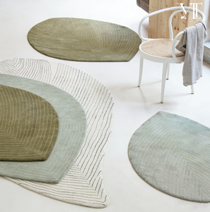 <span class=keywords><strong>Tapis</strong></span> tufté à la main de forme irrégulière pour salon, chambre et bureau - Product Image 1