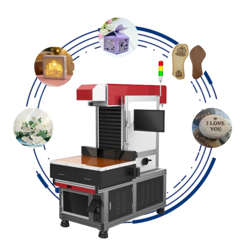 ARGUS Papier box CO2 Flying Laser Marking Machine Geschenk box Etiketten druck Zigaretten etui beschichteter Karton druck 30w 40w 60w