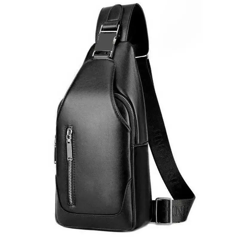 Nueva llegada Sacoche Homme Pu cuero hombres Messager bolsa Sling bolsos de hombro al aire libre bolso de pecho para hombres