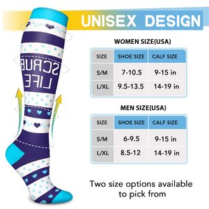 عينة مجانية منخفضة موك ممرضة تنفس ضغط شعار مخصص جوارب الركبة - Product Image 6
