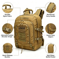 Sac à dos tactique en polyester 600D de 35 L, durable, pour camping et randonnée en extérieur, antivol, imperméable, personnalisable, directement de l'usine OEM&ODM
