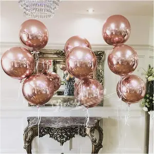 CYmylar Wholesale 4D Rimless Perfect Round Mylar Balloons Globos Spherical Mirror Balloons For Birthday Party Decor