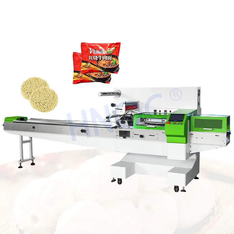 हनोक बेकरी आइसक्रीम पॉपकल ब्रेड बैग लपेटकर क्षैतिज कुकी वाफर बिस्किट पैक मशीन