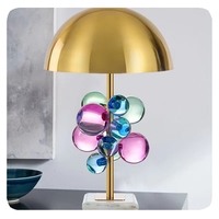 Nouvelle lampe à led Offre Spéciale métal doré Base en marbre de haute qualité Table moderne pour lampe de chambre