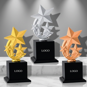 Elegante Trofeo Estrella para Programas de Premiación Corporativa con Impresión UV, Portátil, de Metal Fundido a Presión, Listo para Grabar - Product Image 1