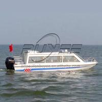 Bonne performance Cabin Cruiser 25ft/7.6M Bateaux en fibre de verre pour l'océan Bateau de vitesse 12 passagers à vendre