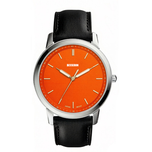 BESSERON Custom Quartz <b>Watch</b> Men Stainless Steel <b>Case</b> Leather Band Green Dial Analog Display Minimalist Style Wristwatches Reloj - Product Image 2