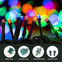 Lámpara Navideña LED RGB con Forma de Árbol Cónico Giratorio Inteligente, Control Remoto, Venta Caliente en Comercio Electrónico Transfronterizo