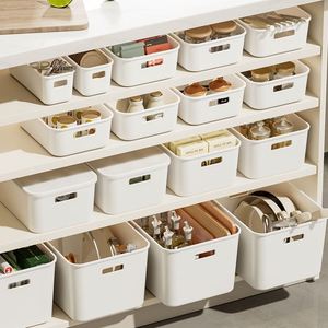PP Material Sustainable Storage <b>Box</b> Multifunctional Home Storage Organization Thickened <b>Plastic</b> Storage Basket Optional Lid - Product Image 1