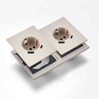 Interruptores y Enchufes de Pared WESA, Enchufe Doble Europeo con USB Tipo C, Enchufe Múltiple para Pared, Combinación Libre, Diseño Moderno y Lujoso
