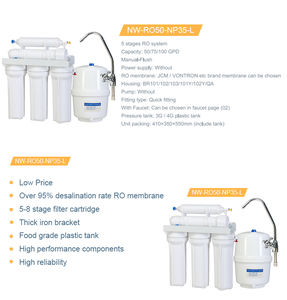5ขั้นตอน100gpd กรองน้ำประปาไมครอน0.01ไมครอนเครื่องกรองน้ำอัลคาไลน์เครื่องกรองน้ำจากเหล็กกล้าเครื่องกรองน้ำระบบรีเวอร์ออสโมซิส - Product Image 4