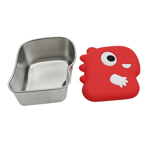 Portable 304 en acier inoxydable <span class=keywords><strong>dinosaure</strong></span> ustensiles de cuisine étanche trempette tasse avec couvercle en silicone boîtes <span class=keywords><strong>à</strong></span> lunch pour sauce tomate collations plus - Product Image 5