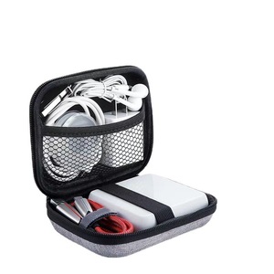 Sac de rangement numérique EVA avec fermeture éclair, étui portable pour écouteurs, câbles, batterie externe, disque dur, petit organisateur d'électronique - Product Image 3