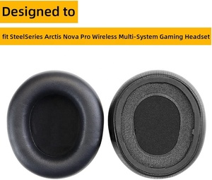 แผ่นรองหูฟังสำหรับเปลี่ยนสำหรับหูฟังไร้สาย <span class=keywords><strong>SteelSeries</strong></span> <span class=keywords><strong>Arctis</strong></span> <span class=keywords><strong>Nova</strong></span> <span class=keywords><strong>Pro</strong></span>, แผ่นรองหูฟังพร้อมโฟมกันเสียงรบกวน - Product Image 2