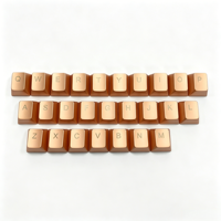 Capuchons de touches de clavier de jeu en métal, 26 lettres, or rose, usinés sur mesure par CNC, pour remplacement