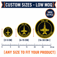 Patch brodé 3D personnalisé en sergé, motif aviateur pilote de chasseur F-18, thermocollant pour chapeaux, sacs et vestes