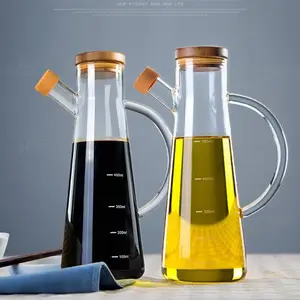 Косметическая сыворотка, бутылка для эфирного оливкового масла, оптовая продажа, пустой стеклянный диспенсер для приготовления пищи с силиконовой щеточкой, измерительный чайник