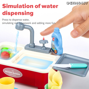 Enfants moderne jouet <span class=keywords><strong>cuisine</strong></span> en plastique lave-vaisselle évier ensemble semblant jouer accessoires <span class=keywords><strong>simulation</strong></span> et <span class=keywords><strong>prix</strong></span> avec des fruits et légumes - Product Image 4