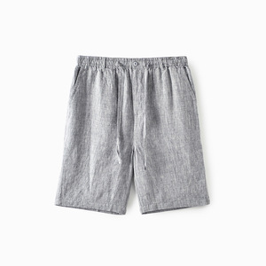 <span class=keywords><strong>Pantaloni</strong></span> corti da <span class=keywords><strong>uomo</strong></span> in tinta unita di <span class=keywords><strong>lino</strong></span> <span class=keywords><strong>100</strong></span>% <span class=keywords><strong>pantaloni</strong></span> Casual da indossare ogni giorno <span class=keywords><strong>pantaloni</strong></span> comodi estivi all'ingrosso della fabbrica - Product Image 2