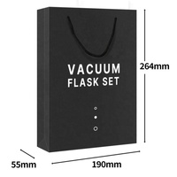 Ensemble de gourdes isothermes en acier inoxydable avec logo personnalisé |   Coffret cadeau : Bouteille d'eau isotherme 500 ml et 2 gobelets |   Souvenir d'événement professionnel