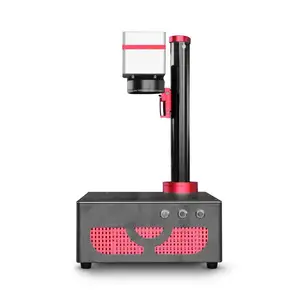 Rotatable marking head design 30w desktop fiber laser marking machine with Raycus laser source for marking engraving