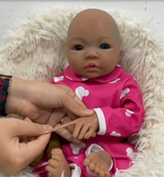 18 pouces/46 cm vraie poupée afro-américaine enfant cadeau souple Silicone Reborn Baby Doll