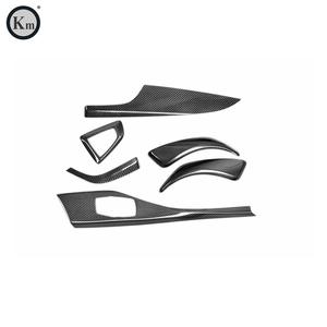 KM pour Pièces Intérieures de <span class=keywords><strong>Voiture</strong></span> en Fibre de Carbone <span class=keywords><strong>Garniture</strong></span> de Tableau de Bord pour BMW F21 F22 F23 2012-2016 6 pièces - Product Image 1