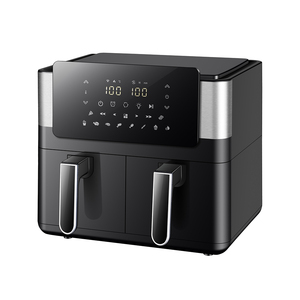 Freidora de Aire de Doble Zona de Acero Inoxidable Digital de 9L y 2400W, Freidora de Aire Doble de 8L y 10L con 2 Cestas, ¡Venta Caliente! - Product Image 2