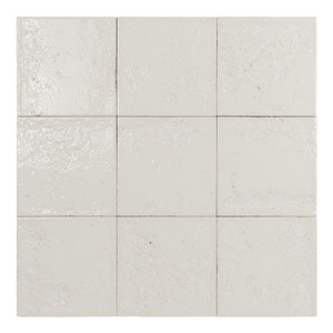 Bahia-13 Blanco 13x13 cm 9 mm Azulejo Brillante con Bordes Irregulares - Product Image 1