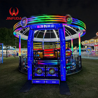 Trampolino Bungee Rotante per 20 Giocatori con Luci LED e Musica per Bambini, Attrezzatura per Parchi Divertimento Interni ed Esterni a Prezzo di Fabbrica