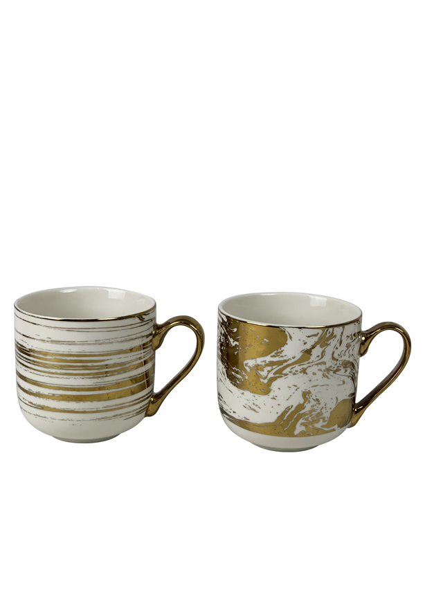 RTS wholesale 16oz Custom Novelty Gift gold Porcelain Mugs Cups Coffee Sets Ceramic Mug with Gold Handle for Men Women