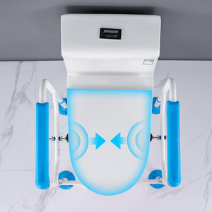 Barre d'appui pour toilettes HJK 970, modèle à ventouse, poignée antidérapante pour personnes âgées, équipement de sécurité pour salle de bain - Product Image 2