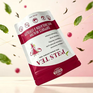 Bolsa de aluminio con cierre resellable y impresión a color personalizada para té de hierbas natural y alimentos secos - Product Image 5