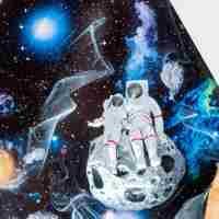 Grensoverschrijdende bestseller Astronaut Maanverkenning Epoxyhars Nachtlampje Handgemaakt Massief Houten Harsperfect Valentijnsdag