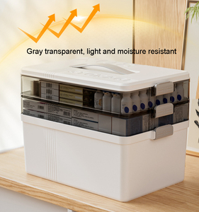 Botiquín de Primeros Auxilios Portátil Multifuncional al por Mayor con Asa, Caja de Almacenamiento Médico Cuadrada Multicapa de PP con Asa Portátil <span class=keywords><strong>para</strong></span> Medicamentos - Product Image 4