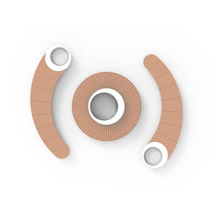 Banc de jardin en FRP Y815P, banc d'attente à lattes pour espace public extérieur, pour place publique, hall de bureau, jardin résidentiel, cour - Product Image 5