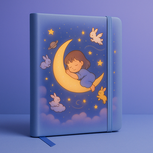 Diario de cuero con diseño de estrellas y luna de cuento de hadas para niñas - Product Image 3