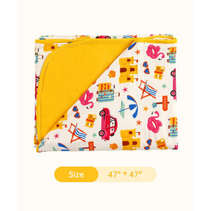 Couvertures d'emmaillotage en bambou et alpaga, légères, en tissu polaire tricoté, style uni pour bébés, couvertures en bambou personnalisées en gros - Product Image 3