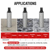 Foret diamanté soudé sous vide BEILI 6mm-16mm à tige hexagonale 1/4 pour carrelage en porcelaine, marbre, granit – Scie cloche