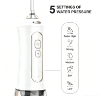 Eisler Nouvelle Version Améliorée F6 Irrigateur Buccal Sans Fil avec Réservoir d'Eau Amovible E7 Brosse à Dents Rotative 5 Modes IPX7 300ml OEM