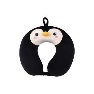 Almohada de Viaje en Forma de U Penguin, 28x26x14cm, de Spandex Suave, Portátil, para Avión, Oficina y Siesta - Product Image 1