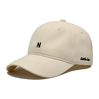 Gorra de Béisbol Beige al por Mayor con Bordado, 6 Paneles, Transpirable, Ajustable, Color Sólido, Logotipo Personalizado, Gorra de Béisbol en Blanco