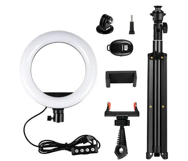 8" Camera Light - Studio Light - for Live Stream/Makeup/Take Photo/Vlog/YouTube Video - Dimmable LED Lighting Filming Equipment